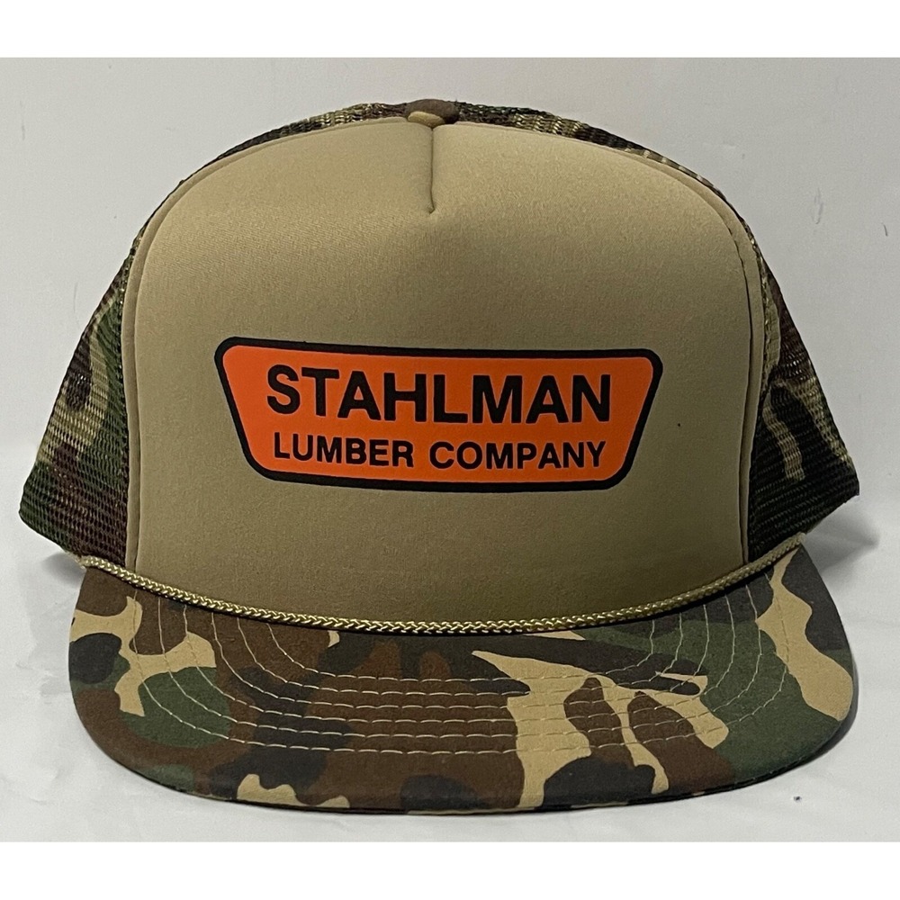 Stahlman Lumber Company Cap Hat Adult Trucker CAP Adjustable Camo